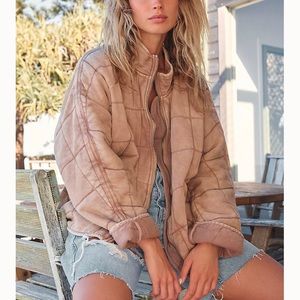 Free People Dolman Quilted Knit Jacket